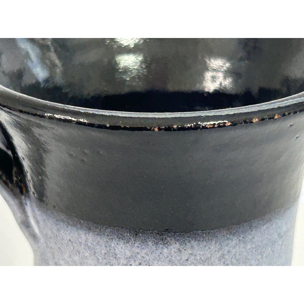 Pottery Mug Cup Black Glaze Brown Horse Motif Farmhouse Western Cottagecore Boho - Picture 6 of 12